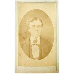 1880s CDV Photograph Handsome Man Hunter Holly Michigan Victorian Saginaw F12B
